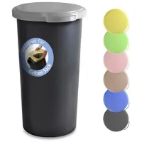 KUEFA Müllsackständer VLC 60L Mülleimer Gelber Sack, inkl. Klemm-Ring, Geruchsdicht grau