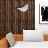 [neu.holz] 3D-Wandpaneel Boxtel 18er Set 195x31,5 cm Walnussoptik neu.holz,