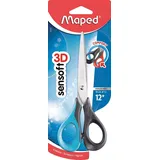 Maped Helit M069600 - Schere Sensoft 3D 16 cm mit ergonomisch, geformte Griff-Löchern erhältlich in schwarz/ hellblau, rot oder pink, keine Farbauswahl möglich