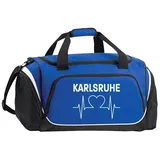 multifanshop Sporttasche Karlsruhe Herzschlag blau/schwarz
