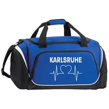 multifanshop Sporttasche - Karlsruhe - Herzschlag - Druck weiß - Tasche