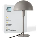 Lightbox Pilz-Tischlampe Grau