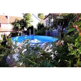 Waterman Stahlwandpool rund Exklusiv 400x120 cm, Stahl 0,6 mm weiß, Folie 0,6 mm blau, ultraweiß|BLAU No Size