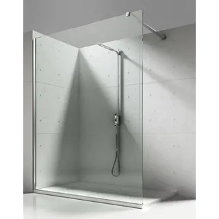 Aloni Walk In Dusche Begehbare Duschwand Glas Duschabtrennung Duschtrennwand Glaswand mit NANO-Beschichtung (BxH) 900 x 2000 mm
