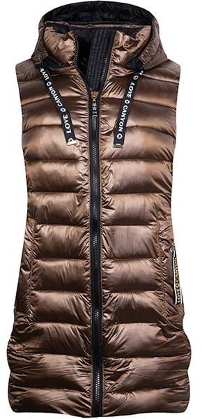 CANYON Damen Weste Longweste, wattiert, caramel, 40