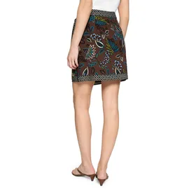 Zero Miniröckchen Damen Floral Braun/Petrol 40