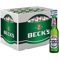 Beck's Blue Pils Alkoholfrei Flaschenbier, Mehrweg im Kasten, Pils Bier (20 x 500ml)