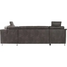 sit&more Wohnlandschaft SIT & MORE "Cardoso U-Form", grau (anthrazit), B:324cm H:90cm T:90cm, Luxus-Microfaser 1 (100% Polyester);Luxus-Microfaser 2 (100% Polyester);Luxus-Microfaser ALTARA NUBUCK (100% Polyester), Sofas, Wohnlandschaft, mit Federkern und