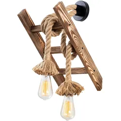 Wandleuchte in Holzfarbe 25x26x45cm WellHome Baikal