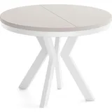 WFL GROUP Runder Esstisch 100 x 77 x 100 cm beige