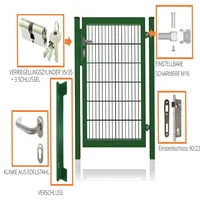 FA-Bausysteme Gartentor voll Rahmen 120 x 160 cm Moosgrün