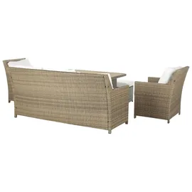 Beliani Fonti Loungeset 5-Sitzer braun/weiß