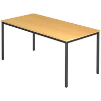 Bümö Besprechungstisch, Buche, Schwarz, Nachbildung,Buche, 160x72x80 cm, FSC Mix,