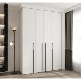 abiks möbel Drehtürenschrank COMO 170 x 245,5 x 50 cm Schwarz/Weiß