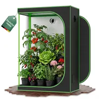 Kingpower Grow Zelt für Pflanzen Zuchtzelt Gewächshaus Box Zuchtschrank Garten Anzucht Gemüse Kräuter Grow Schrank Indoor Blumen klein Tomaten Hydro Green, Größe:120 x 60 x 180 cm (07)