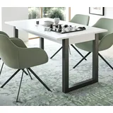 inn.furn Esstisch "Eldon" in weiß grau Tisch ausziehbar 150 - 190 cm - Weiß/Grau