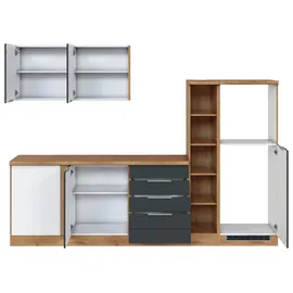 Held Winkelküche L-Form 240 x 270 cm grau Eiche