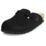 vitaform Unisexschuhe Clog Filz Hausschuh rot|schwarz 48 EU