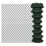 vidaXL Maschendrahtzaun Stahl 1,25x15 m Grün