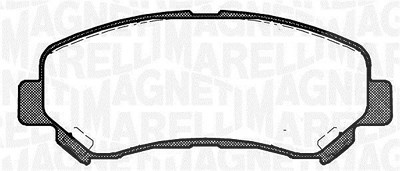 Magneti Marelli Bremsbelagsatz, Scheibenbremse [Hersteller-Nr. 363916060812] für Nissan