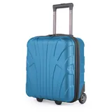 Suitline - Kleiner Koffer 45x36x20 cm, Easyjet Freigepäck Underseat Handgepäck, Bordgepäck Trolley leicht, 30 Liter, ABS Hartschale, Cyanblau