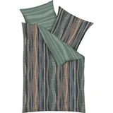 KAEPPEL Curvy Gestreift Grau 135 x 200 cm + 80 x 80 cm