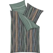 KAEPPEL Curvy Gestreift Grau 135 x 200 cm + 80 x 80 cm