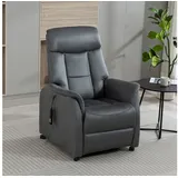 Duo Collection TV-Sessel Sorrent Mikrofaser 77 x 107 x 87 cm Grau mit Sitzheizung und elektrischer Aufstehhilfe