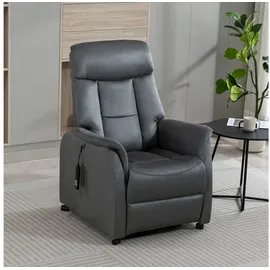 Duo Collection TV-Sessel Sorrent Mikrofaser 77 x 107 x 87 cm Grau mit Sitzheizung und elektrischer Aufstehhilfe