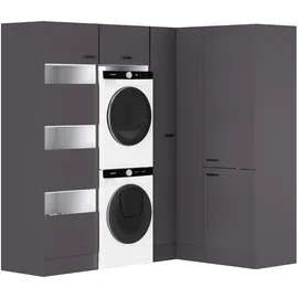 OPTIFIT Waschsäulen-Set Kiel420 213,2x150 x210 x57,1 cm Anthrazit Matt