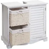 Mendler Waschbeckenunterschrank 60 x 65 x 31 cm Weiß