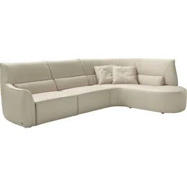 Egoitaliano Eckcouch Leder 3-1 Garnitur Beige