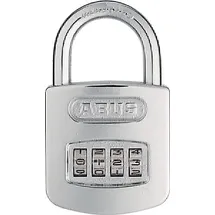 ABUS Zahlenvorhangschloss 160/50 Schlosskörper-B.51mm STA geh.silber Zahlenroll.4