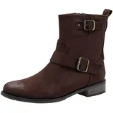 Marco Tozzi Damen Boots mit Schnallen Bequem, Braun (Mocca), 37 EU