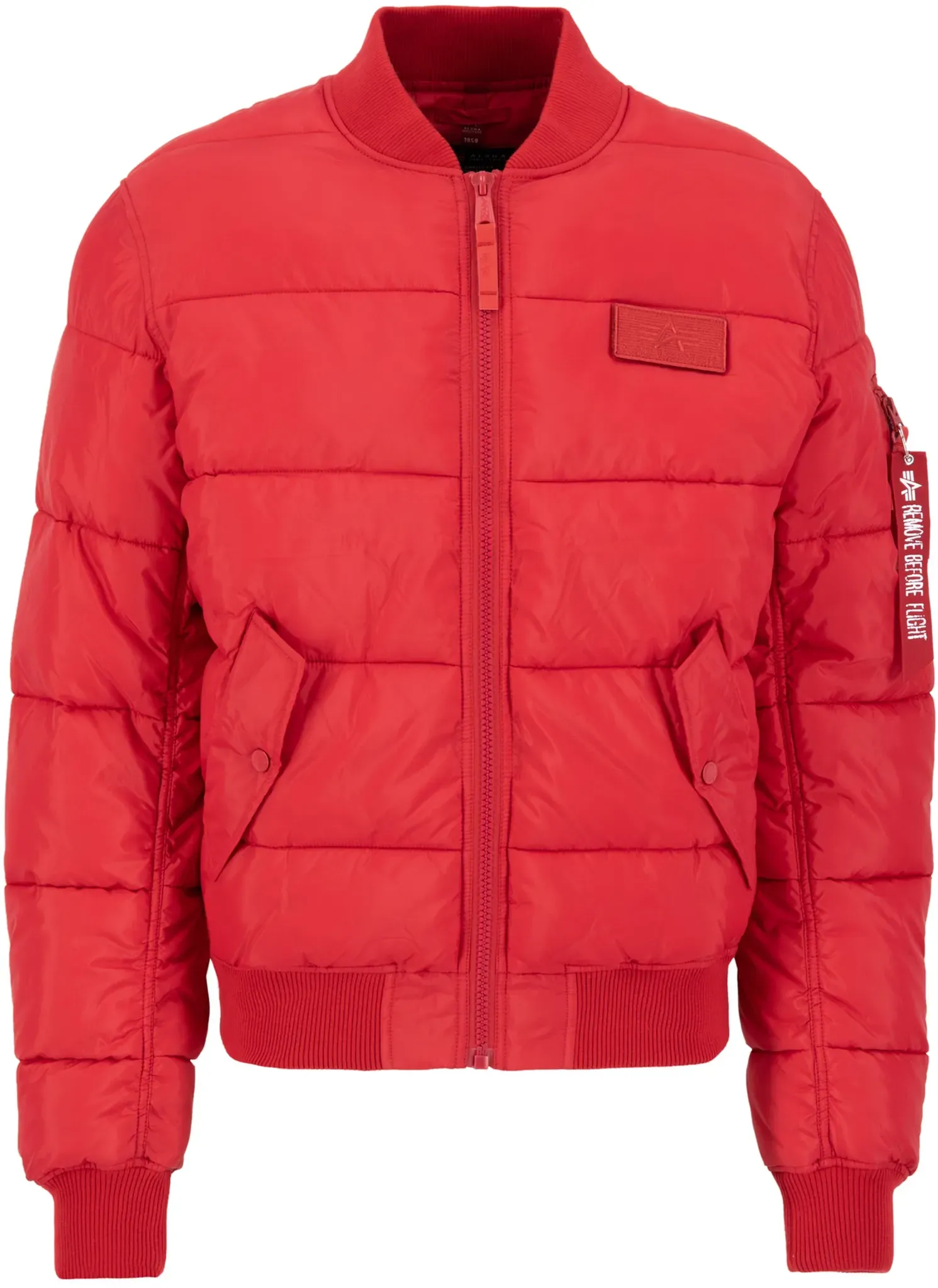 Bomberjacke ALPHA INDUSTRIES "Alpha Industries Men - Bomber Jackets MA-1 Puffer Bomber" Gr. 2XL, rot (mars rot) Herren Jacken