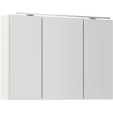 Nobilia Spiegelschrank NOBILIA "Prina", weiß (alpinweiß glanz), B:100cm H:72cm T:21cm, Schränke, in Breiten 60, 80, 100 und 120 cm, innenliegende Steckdose