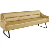 Musterring Essbank MUSTERRING "JustB SP500", gelb (lemon), B:262cm H:86cm T:70cm, Sitzbänke, Essbank, Metallkufe schwarz, verschiedene Farben, Breite 220 oder 250 cm