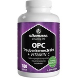 Vitamaze OPC Traubenkernextrakt + Vitamin C Kapseln 180 St.