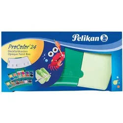 PELIKAN 724344 Pelikan Farbkasten Procolor®, Grün, 24 Farben