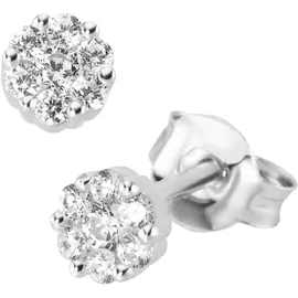 Smart Jewel Ohrstecker Blüte Zirkonia Silber 925 925