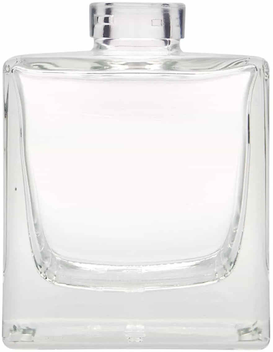 Glazen fles 'Cube', 200 ml, vierkant, monding: kurk