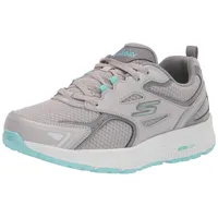 Skechers - Womens GOrun Consistent Shoes, Size: 6.5 W US, Color: Gray/Turquoise - 36 EU Weit