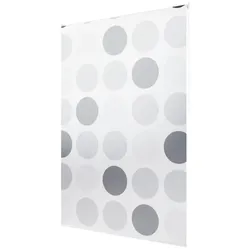 KS Handel 24 Basic Duschrollo 180x240 cm breit Modell Retro hellgrau weiß Duschvorhang