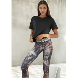LASCANA Caprileggings Tropical sportlich Braun M