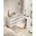 songmics home Kommode, Schrank, Schminktisch mit Regal, Toolless-Technologie - Weiß