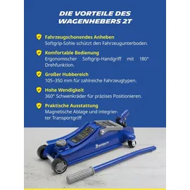 Michelin Wagenheber Stahl 2T blau