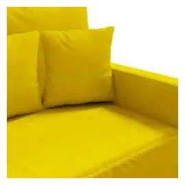 vidaXL 2-Sitzer-Sofa Gelb 120 cm Samt
