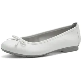 Jana Damen Ballerinas mit Schleife Vegan, Weiß (White), 41 EU