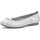 Jana Damen Ballerinas mit Schleife Vegan, Weiß (White), 41 EU