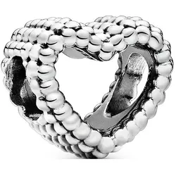 Pandora Charm Signature Offenes Metallperlen Herz 797516 - silber